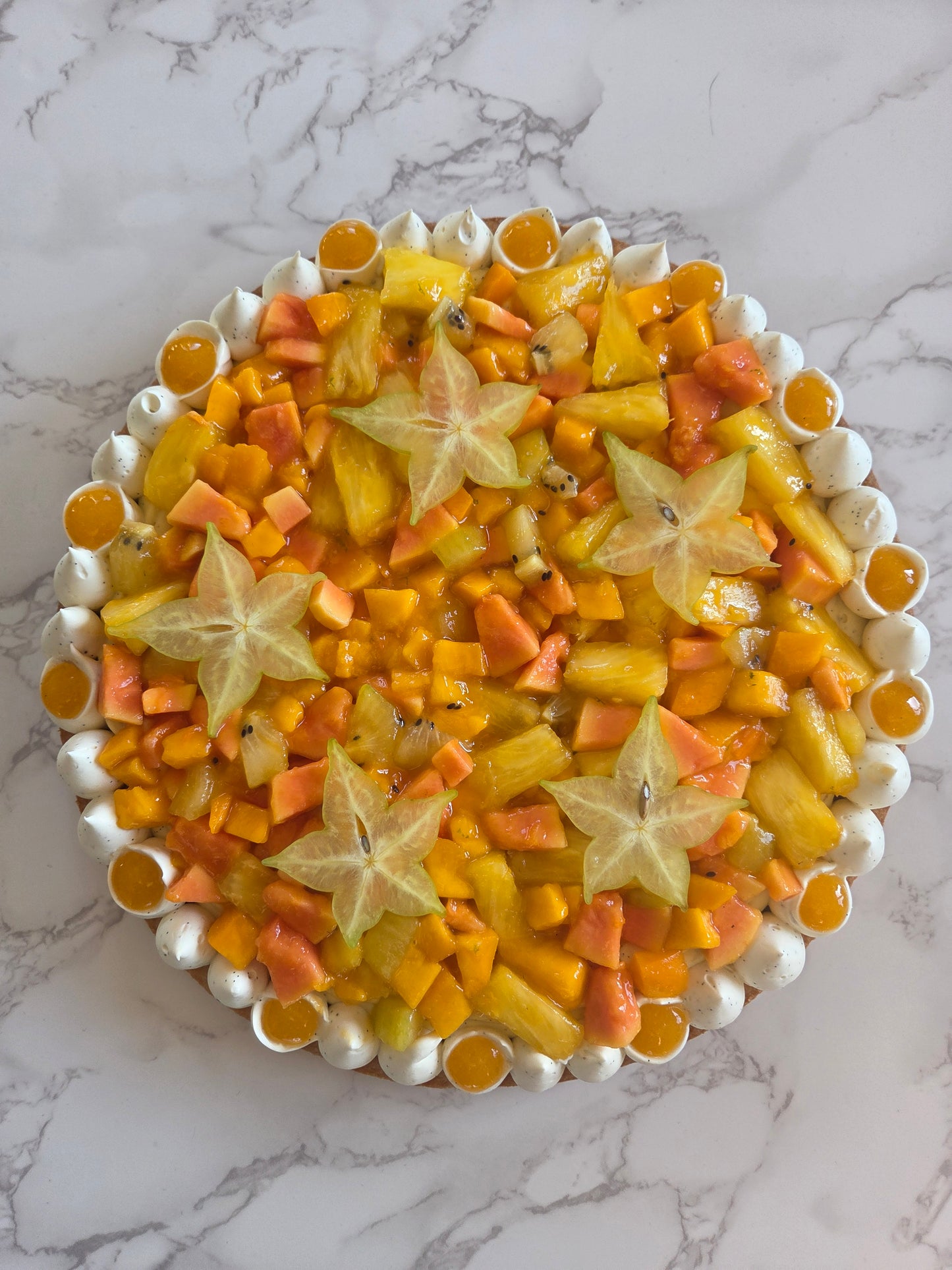 Tarte gourmande aux fruits exotiques